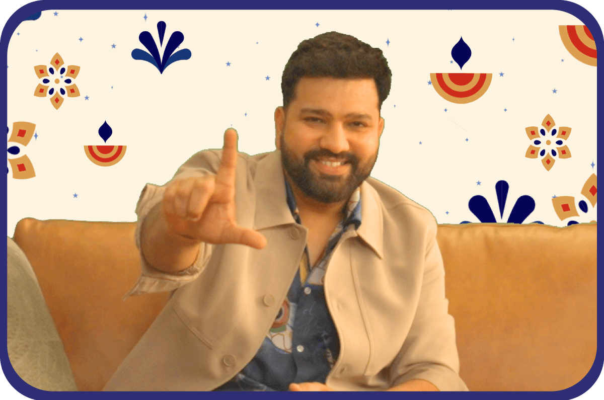 Rohit Sharma footer artwork